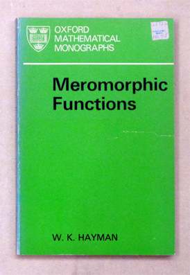 Image du vendeur pour Meromorphic Functions. mis en vente par antiquariat peter petrej - Bibliopolium AG