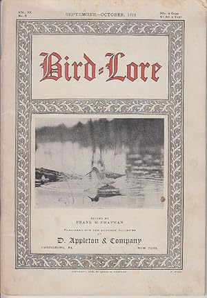 Bird-Lore - Two Issues *September-October, 1918, Vol. XX, No. 5 *March-April, 1919, Vol. XXI, No....