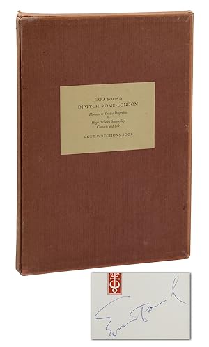 Immagine del venditore per Diptych Rome-London: Homage to Sextus Propertius & Hugh Selwyn Mauberley Contacts and Life venduto da Burnside Rare Books, ABAA