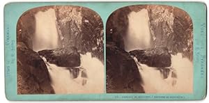 Stereo-Fotografie E. Lamy, Ansicht Le Beausset, Cascade de Beausset, Pyrenées