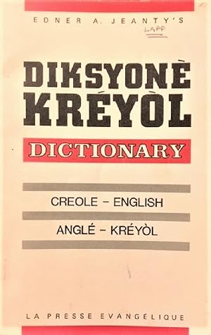 Seller image for Diksyone Kreyol: Dictionary Creole - English; Angle - Kreyol for sale by Alplaus Books