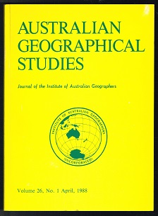 Journal of the Institute of Australian Geographers: Volume 26, No. 1, April 1988