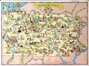 PENNSYLVANIA. Curious map of Pennsylvania. Designed by