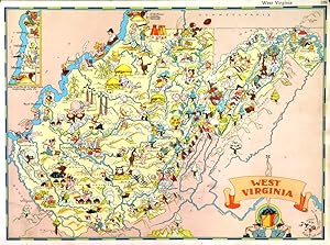 WEST VIRGINIA. Curious map of West Virginia. Designed by