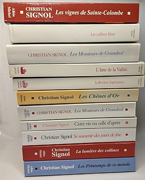 Image du vendeur pour 11 Romans de Christian Signol (voir descriptif complet): Les Printemps de ce monde + La lumire des collines + Se souvenir des jours de fte + Cette vie ou celle d'aprs + Les chnes d'Or + La Rivire mis en vente par crealivres