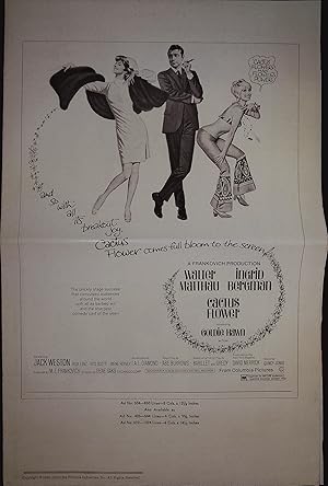 Seller image for Cactus Flower Pressbook 1969 Walter Matthau, Ingrid Bergman for sale by AcornBooksNH