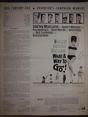 Seller image for What a Way to Go Pressbook 1964 Shirley MacLaine, Paul Newman for sale by AcornBooksNH