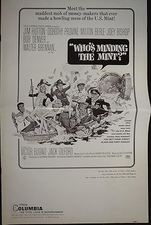 Imagen del vendedor de Who's Minding the Mint? Pressbook 1967 Jim Hutton, Dorothy Provine a la venta por AcornBooksNH