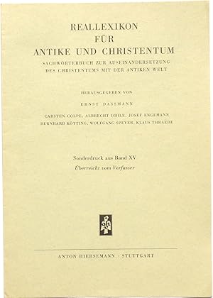 Bild des Verkufers fr Himerios. Sonderdruck aus: Reallexikon fr Antike und Christentum : Sachwrterbuch zur Auseinandersetzung des Christentums mit der Antiken Welt, Band XV. zum Verkauf von Archiv Fuenfgiebelhaus