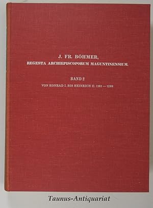 Bild des Verkufers fr Regesta Archiepiscoporum Maguntinensium, Regesten zur Geschichte der Mainzer Erzbischfe. Von Bonifatius bis Heinrich II. 742? - 1288. Mit Bentzung des Nachlasses von Johann Friedrich Bhmer bearbeitet und herausgegeben von Cornelius Will. In 2 Bnden. zum Verkauf von Taunus-Antiquariat Karl-Heinz Eisenbach