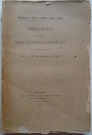 Seller image for Discursos ledos ante la real academia espaola en las recepciones pblicas del 7y 21 febrero 1897, for sale by Carmichael Alonso Libros