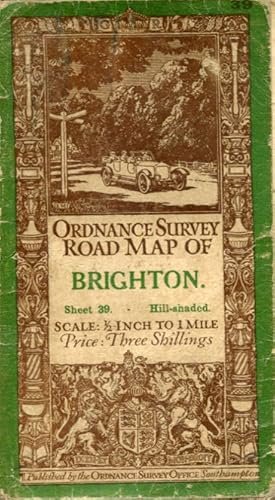 Ordnance Survey Road Map of Brighton :Linen-backed Sheet 39