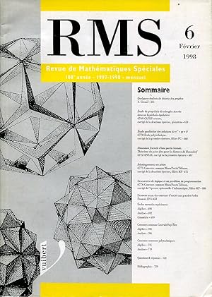 Seller image for Revue de mathmatiques spciales, RMS, 108e anne (1997-1998), N 6, fvrier 1998 for sale by Sylvain Par