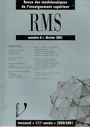 Imagen del vendedor de Revue de mathmatiques spciales, RMS, 111e anne (2000-2001) N 6 fvrier 2001 a la venta por Sylvain Par