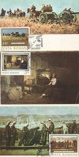 Nicolas Grigorescu 3x 1970s Sova Hentia First Day Cover Postcard s