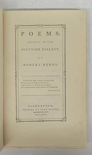 Seller image for Poems, Chiefly in the Scottish Dialect for sale by Attic Books (ABAC, ILAB)