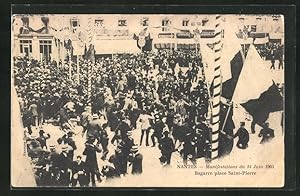Ansichtskarte Nantes, Manifestation 1903, Bagarre place Saint-Pierre