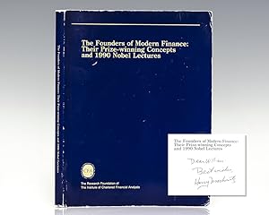 Bild des Verkufers fr The Founders of Modern Finance: Their Prize-winning Concepts and 1990 Nobel Lectures. zum Verkauf von Raptis Rare Books