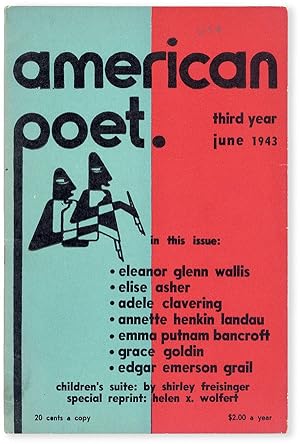 Bild des Verkufers fr The American Poet - Vol.III, No.3 (June, 1943) zum Verkauf von Lorne Bair Rare Books, ABAA