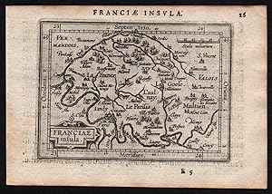 Immagine del venditore per Franciae insula" - Ile-de-France Paris Frankreich Karte map carte venduto da Antiquariat Steffen Vlkel GmbH