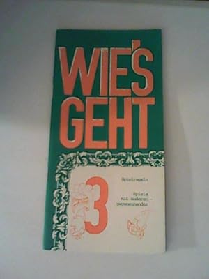 Imagen del vendedor de Wie's geht Heft 3 a la venta por ANTIQUARIAT F�RDEBUCH Inh.Michael Simon