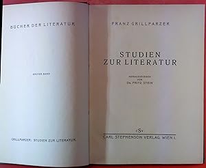 Immagine del venditore per Studien zur Literatur, erster Band. venduto da biblion2