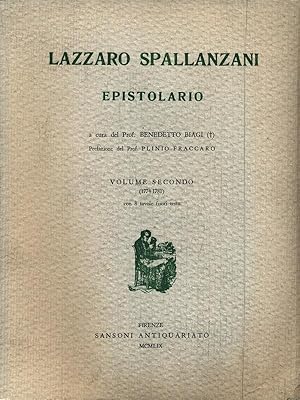 Lazzaro Spallanzani. Epistolario - Volume 2 (1774-1781)