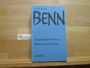 Bild des Verkufers fr Gesammelte Werke; Teil: Bd. 4 Reden und Vortrge zum Verkauf von Antiquariat im Kaiserviertel | Wimbauer Buchversand