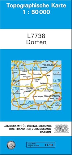 Seller image for TK50 L7738 Dorfen: Topographische Karte 1:50000 (TK50 Topographische Karte 1:50000 Bayern) for sale by buchversandmimpf2000