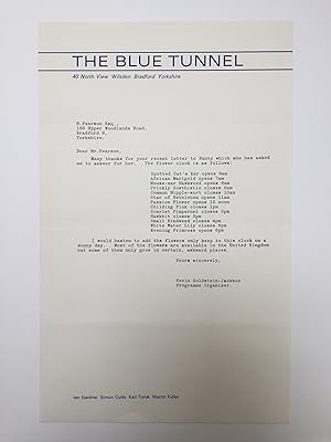 Seller image for The Blue Tunnel (broadside) for sale by William Allen Word & Image