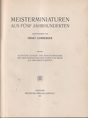 Image du vendeur pour Meisterminiaturen aus funf jahrhunderten mis en vente par Librodifaccia