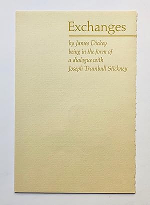 Seller image for Exchanges, Being in the Form of a Dialogue with Joseph Trumbull Stickney [prospectus] for sale by George Ong Books