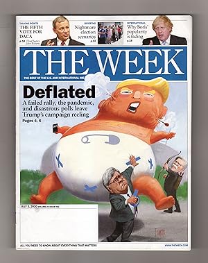 Image du vendeur pour The Week - July 3, 2020. "Deflated". Faiiled Rally, Covid-19 Pandemic, Disastrous Polls; John Bolton's Revelations; Police Reform Bill; Padma Lakshmi; Bob Dylan; What Can Go Wrong on Election Day?; Matt Gaffney Crossword, "Safe Choices" mis en vente par Singularity Rare & Fine