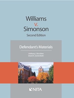 Seller image for Williams V. Simonson : Defendant's Materials for sale by GreatBookPrices