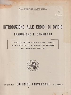 Bild des Verkufers fr Introduzioni alle eroidi di Ovidio zum Verkauf von Librodifaccia