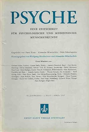 Imagen del vendedor de XI. Jahrgang; 1. Heft. Psyche. April 1957. a la venta por Fundus-Online GbR Borkert Schwarz Zerfa