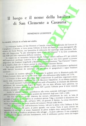 Il luogo e il nome della Basilica di San Clemente a Casauria.