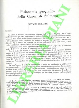 Fisiologia geografica della conca di Sulmona.