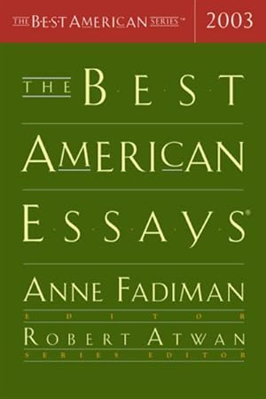 Imagen del vendedor de Best American Essays 2003 a la venta por GreatBookPrices