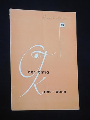 Blätter des Einraumtheaters Contra-Kreis Bonn um 1953. Programmheft EIN SPIEL VON TOD UND LIEBE v...