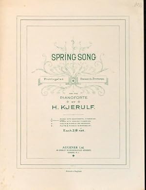 Seller image for Spring song for the pianoforte. A. Piano with continental fingering for sale by Paul van Kuik Antiquarian Music