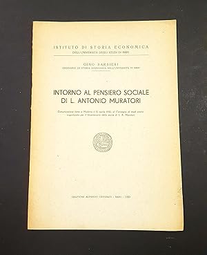 Barbieri Gino. Intorno al pensiero sociale di L. Antonio Muratori. Università degli Studi di Bari...