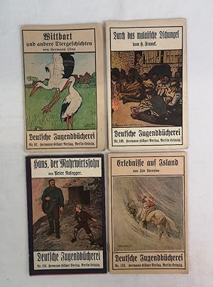 Konvolut: Deutsche Jugendbücherei Nr. 92.; 109; 116 und 133. 4 Titel: Wittbart; Durch das malaiis...