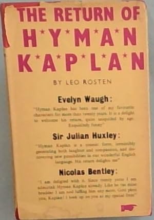 Bild des Verkufers fr The Return of Hyman Kaplan zum Verkauf von Chapter 1