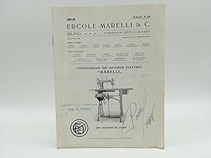 Ercole Marelli & C. 1914. L'applicazione dei motorini elettrici 'Marelli' alle macchine da cucire