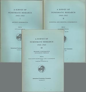 Imagen del vendedor de A Survey of Numismatic Research 1960 - 1965. [1] I. Ancient Numismatics. [2] II. Medieval and oriental Numismatics. [3] III. Modern Numismatics including Medals. a la venta por Antiquariat Fluck