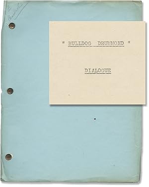 Bild des Verkufers fr Bulldog Drummond (Original screenplay for the 1929 film) zum Verkauf von Royal Books, Inc., ABAA