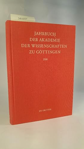Bild des Verkufers fr Jahrbuch der Akademie der Wissenschaften zu Gttingen 2010 zum Verkauf von ANTIQUARIAT Franke BRUDDENBOOKS