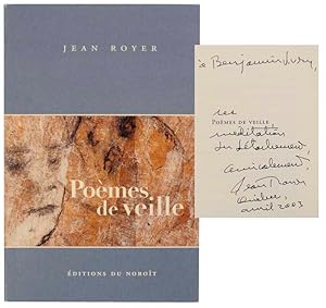 Bild des Verkufers fr Poemes de Veille (Signed First Edition) zum Verkauf von Jeff Hirsch Books, ABAA