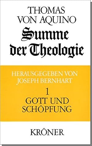 Bild des Verkufers fr Thomas, von Aquin, Heiliger: Summe der Theologie; Teil: Bd. 1., Gott und Schpfung. Krners Taschenausgabe ; Bd. 105 zum Verkauf von Antiquariat Johannes Hauschild